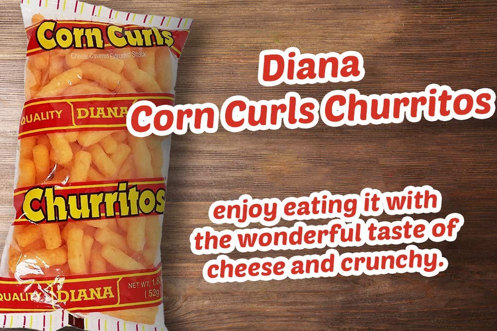 Churritos - Producto de El Salvador / Corn Cheese Curls Snack - Diana - 1.83 oz