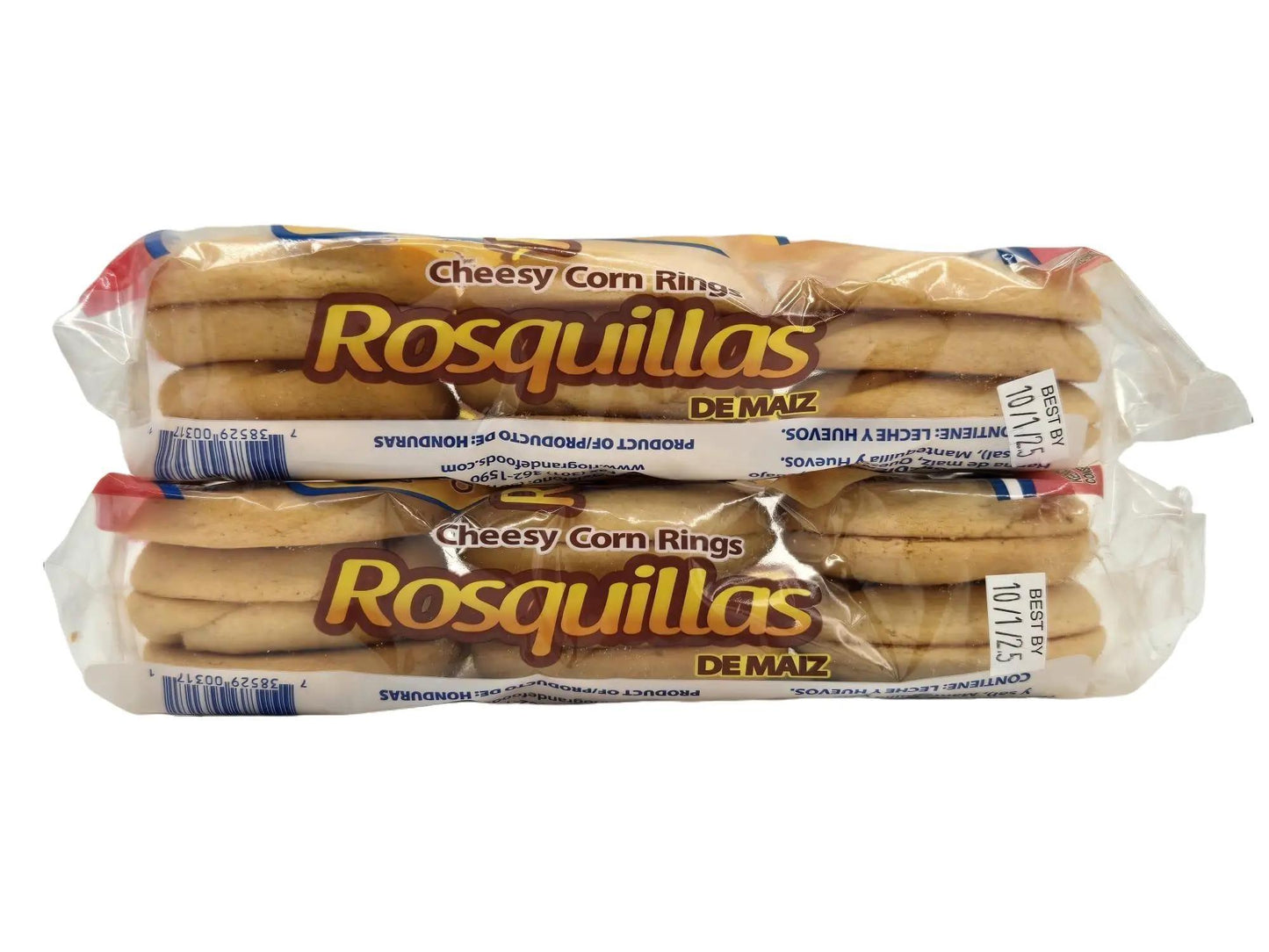 2 Pack Rosquillas Hechas en Honduras / Cheesy Corn Rings - Río Grande - Total Pack 7.2 oz - 24 Individual Snack Cookie