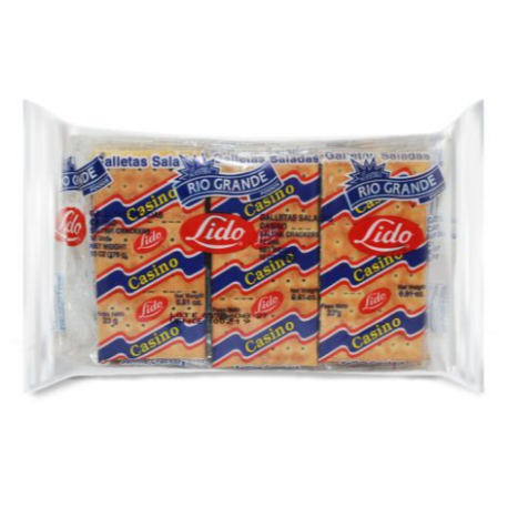 Galletas Saladas Casino Lido - Producto de El Salvador / Casino Cookie - Río Grande - 10 oz - 12 units