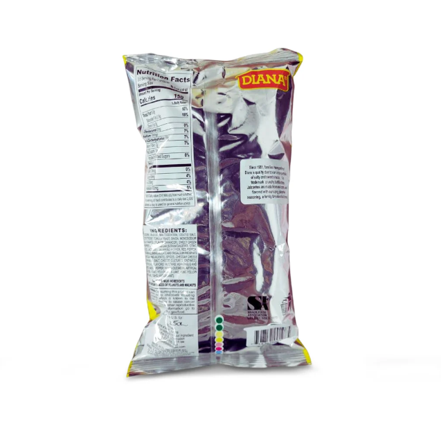 Tortillas Chips Jalapeños - Producto de El Salvador / Corn Tortilla Chips with Jalapeño Pepper - Diana 3.84 oz