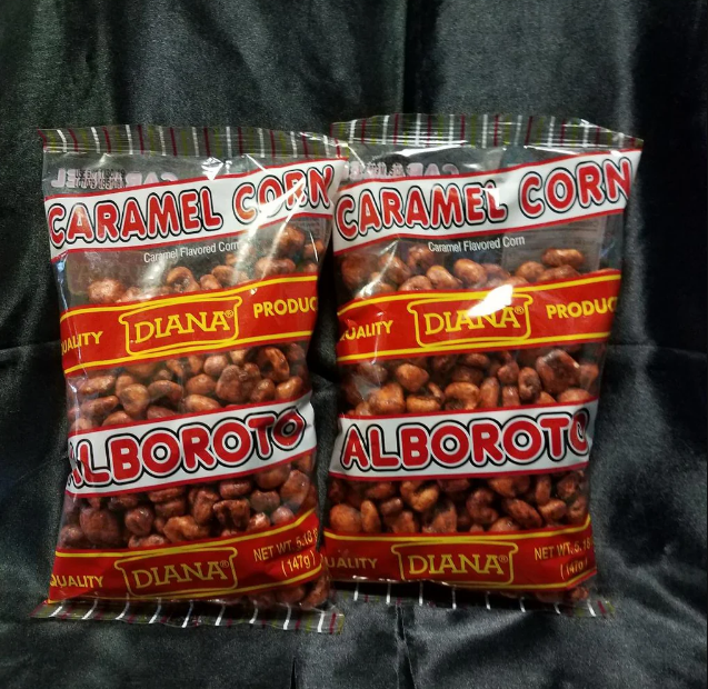 Alboroto Caramel Corn Crunchy Sweet Snack - Producto de El Salvador - Diana 4.76 oz