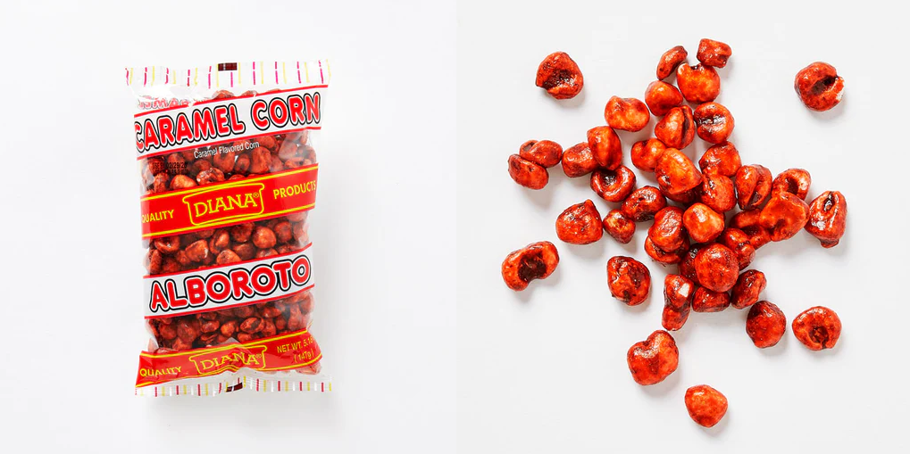 Alboroto Caramel Corn Crunchy Sweet Snack - Producto de El Salvador - Diana 4.76 oz