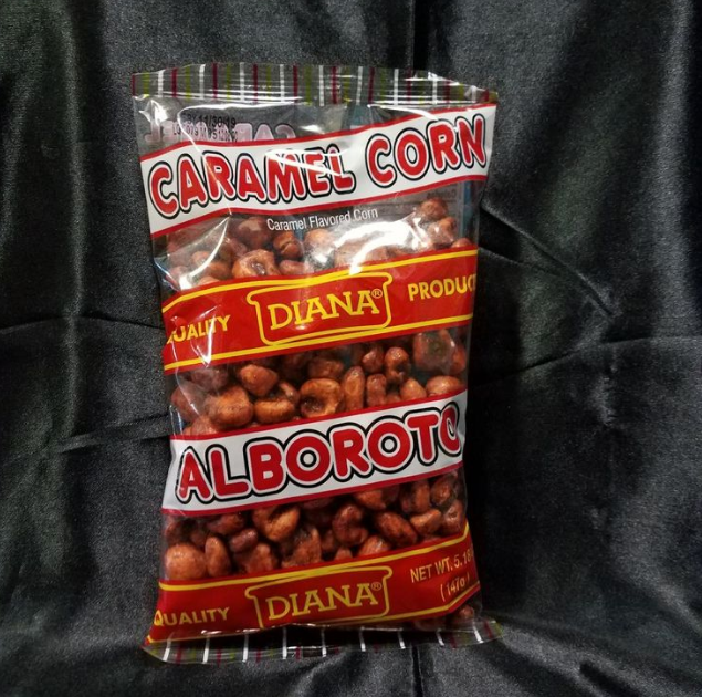 Alboroto Caramel Corn Crunchy Sweet Snack - Producto de El Salvador - Diana 4.76 oz