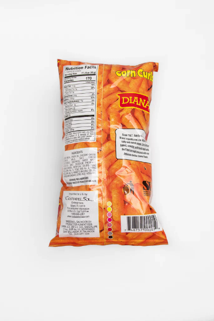 Churritos - Producto de El Salvador / Corn Cheese Curls Snack - Diana - 1.83 oz