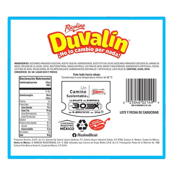 Duvalin Candy Creams - Various flavor combinations - Producto de México - 9.36 oz - 18 units