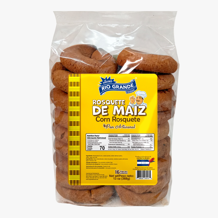 2 Pack Rosquete de Maíz - Producto de Honduras 13  oz c/u Total 1.6 Lbs / Corn Rosquete - Río Grande -