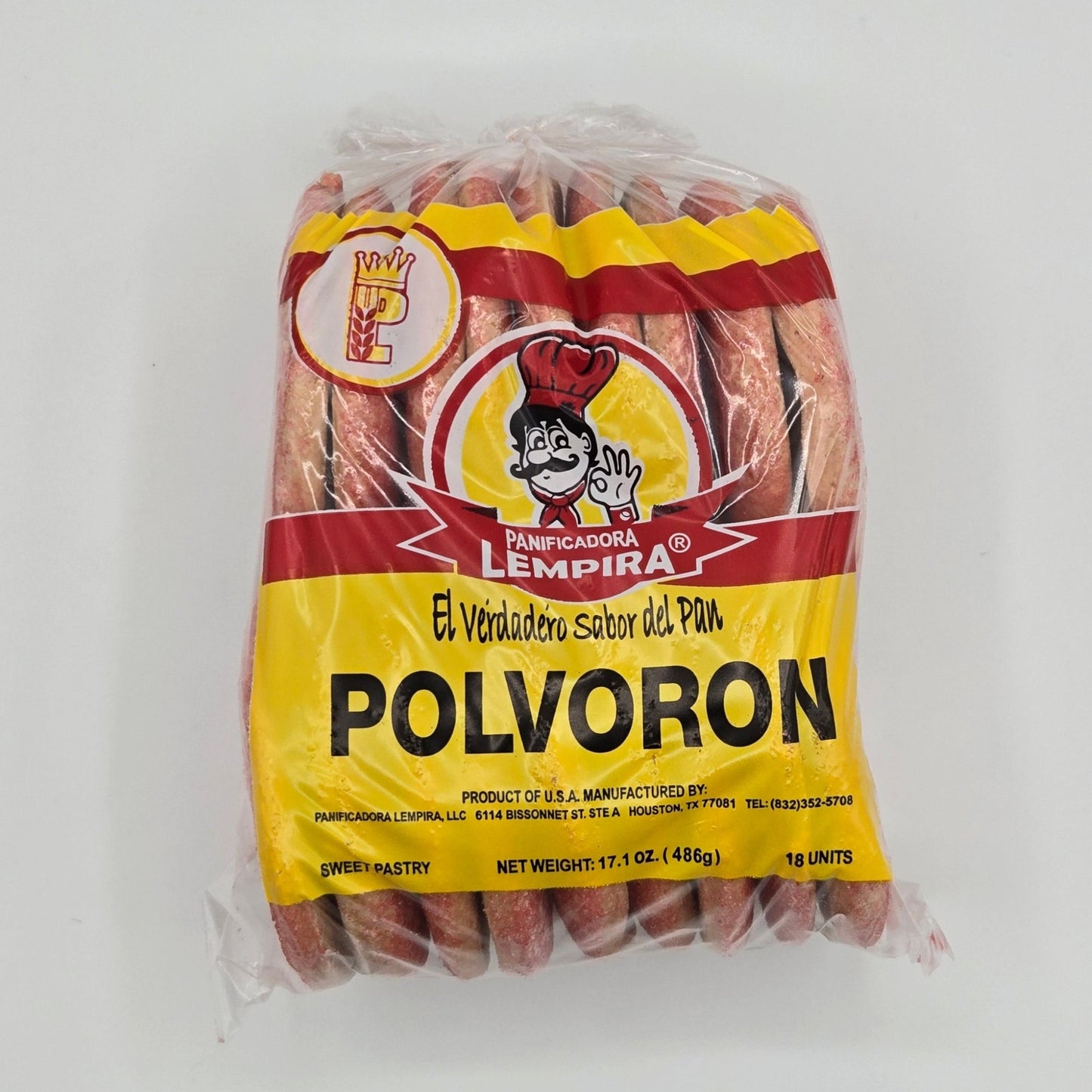 Galleta Polvorón / Cookie - Producto de Honduras - Panificadora Lempira - 17.1 oz - 18 units