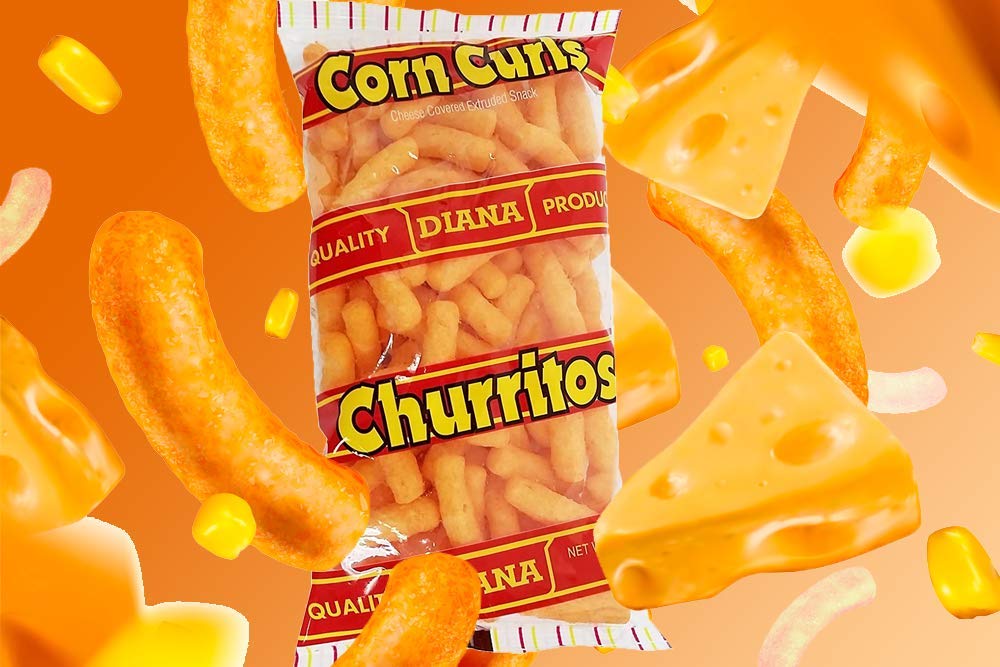 
                  
                    Churritos - Producto de El Salvador / Corn Cheese Curls Snack - Diana - 1.69 oz
                  
                