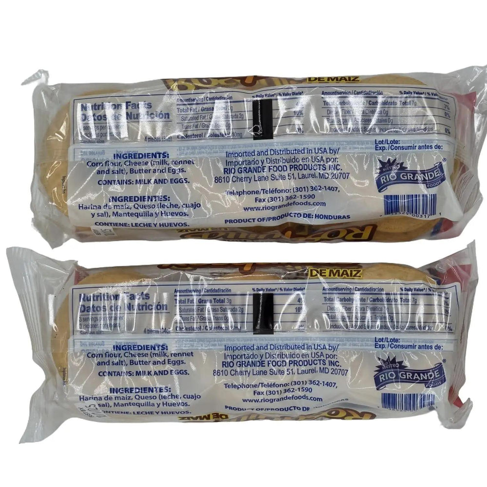 
                  
                    2 Pack Rosquillas Hechas en Honduras / Cheesy Corn Rings - Río Grande - Total Pack 7.2 oz - 24 Individual Snack Cookie
                  
                