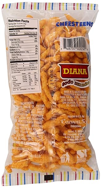 Quesitos - Producto de El Salvador / Cheesteens - Diana -  4.4 oz