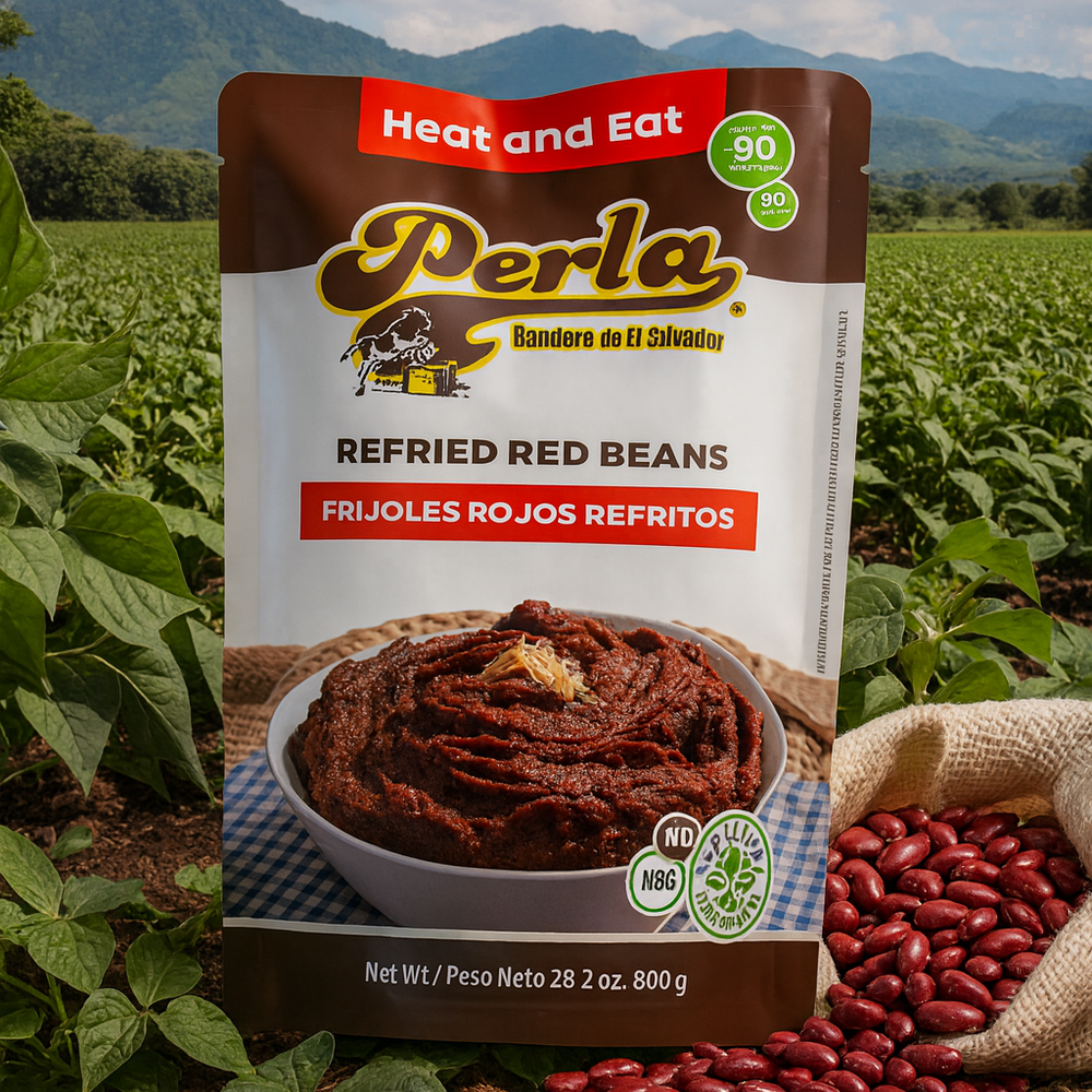 
                  
                    Frijoles Rojos Refritos Perla (Perla Refried Red Beans) – 28.2 oz, Bolsa Individual / Single Pouch
                  
                