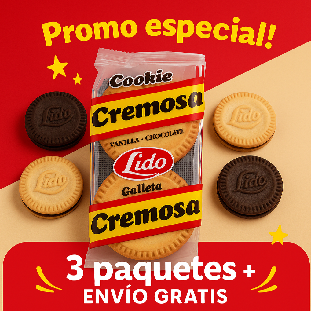 3 Paquetes de Rellenitas Cremosas 11oz c/u