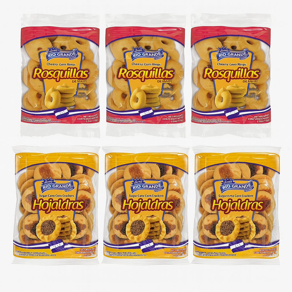 Packs de Rosquillas y Tustacas - Producto de Honduras - Río Grande Foods-
