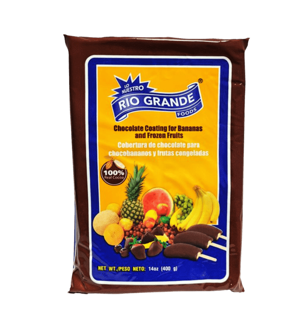 Cobertura de Chocolate para Chocobananos y Frutas Congeladas - Producto de El Salvador / Chocolate Coating for Bananas and Frozen Fruits - Río Grande - 14 oz