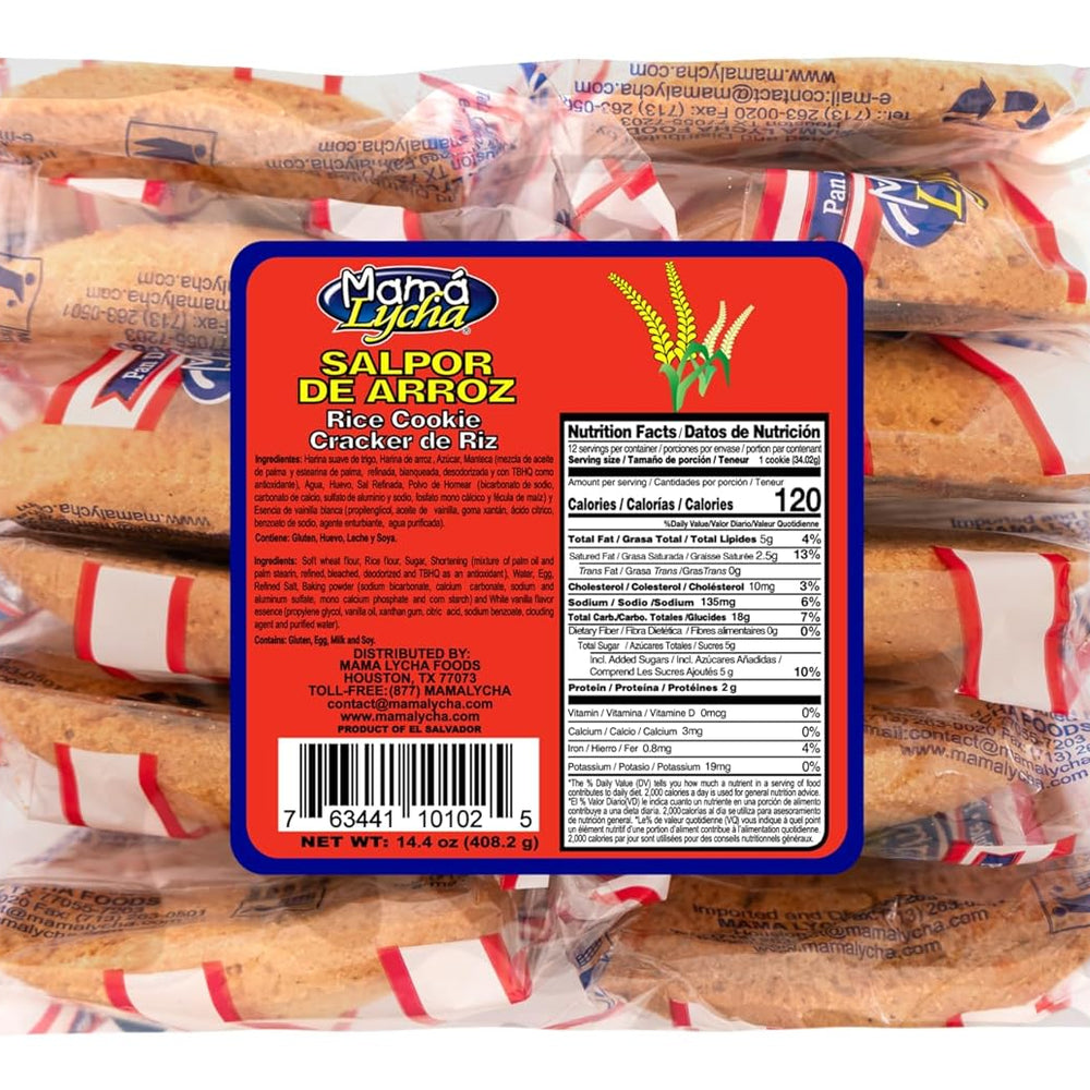
                  
                    Salpor de Arroz - Producto de El Salvador / Rice Cookie Cracker - Mamá Lycha - 14.4 oz
                  
                