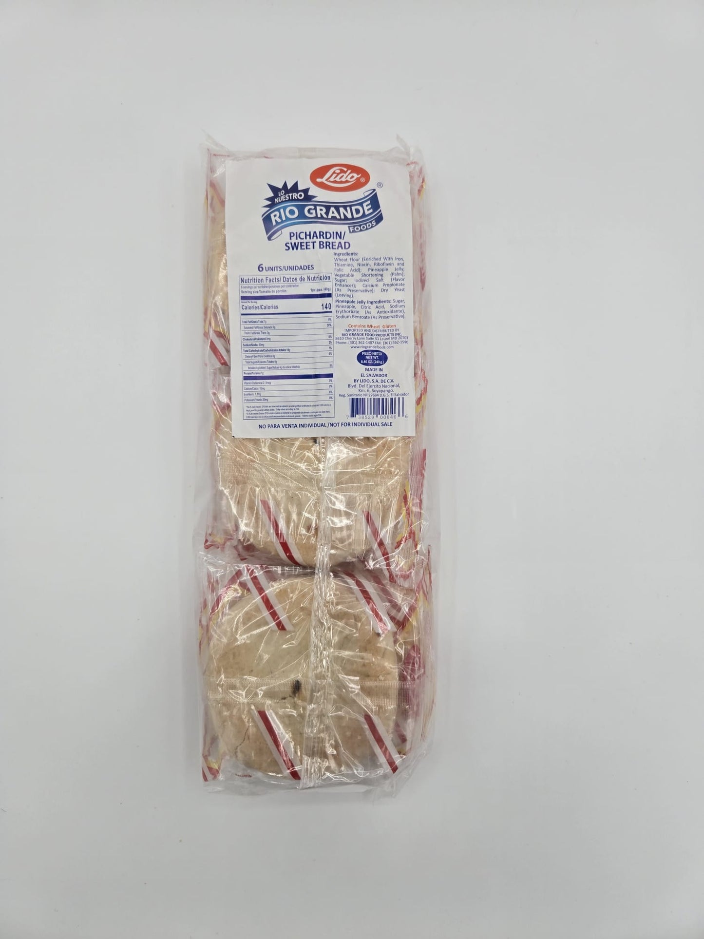 Pichardin / Lido Sweet Bread - Producto de El Salvador - Río Grande - 9.73 oz