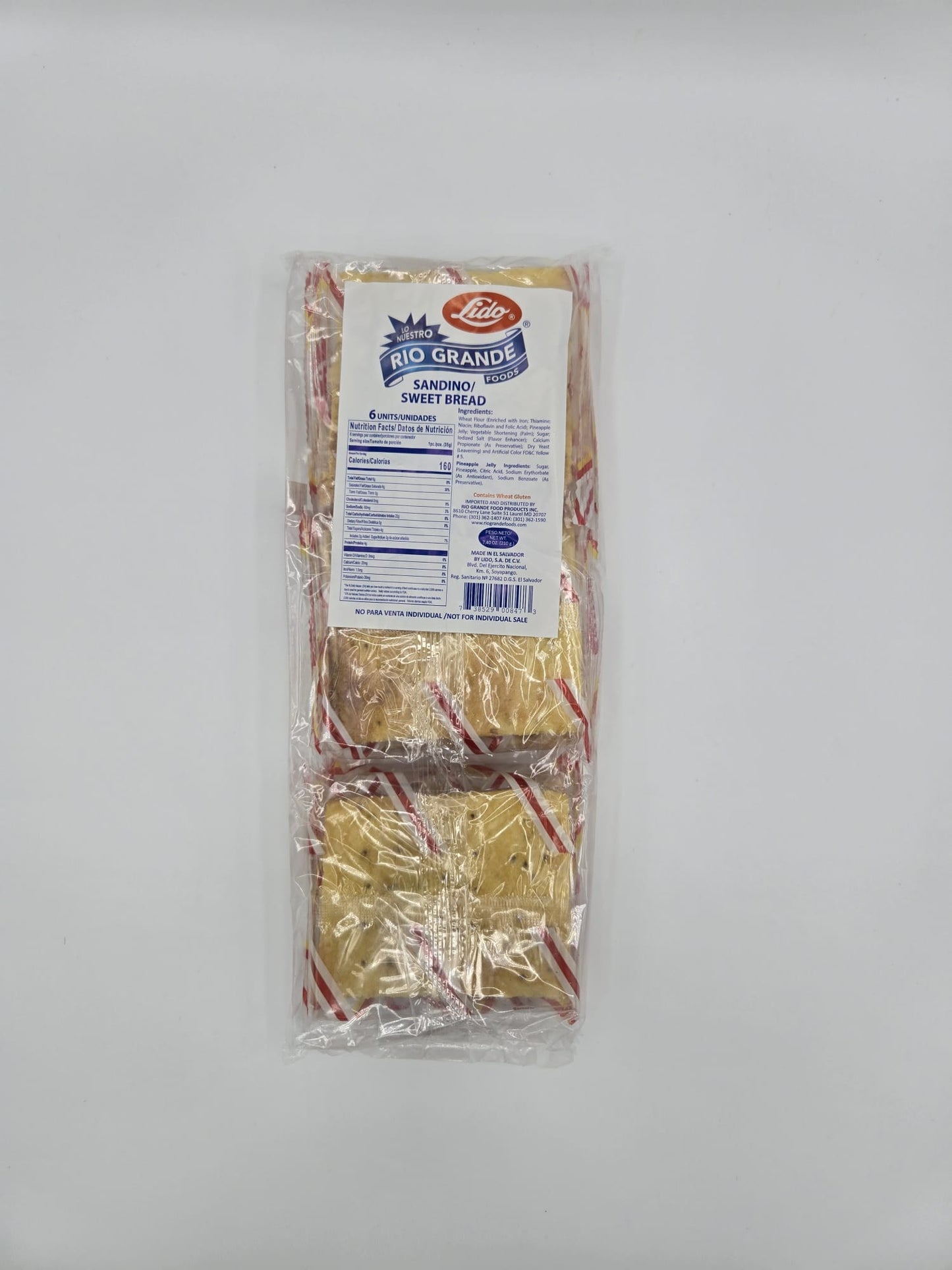 Sandino - Producto de El Salvador / Lido Sweet Bread - Río Grande - 9.52 oz