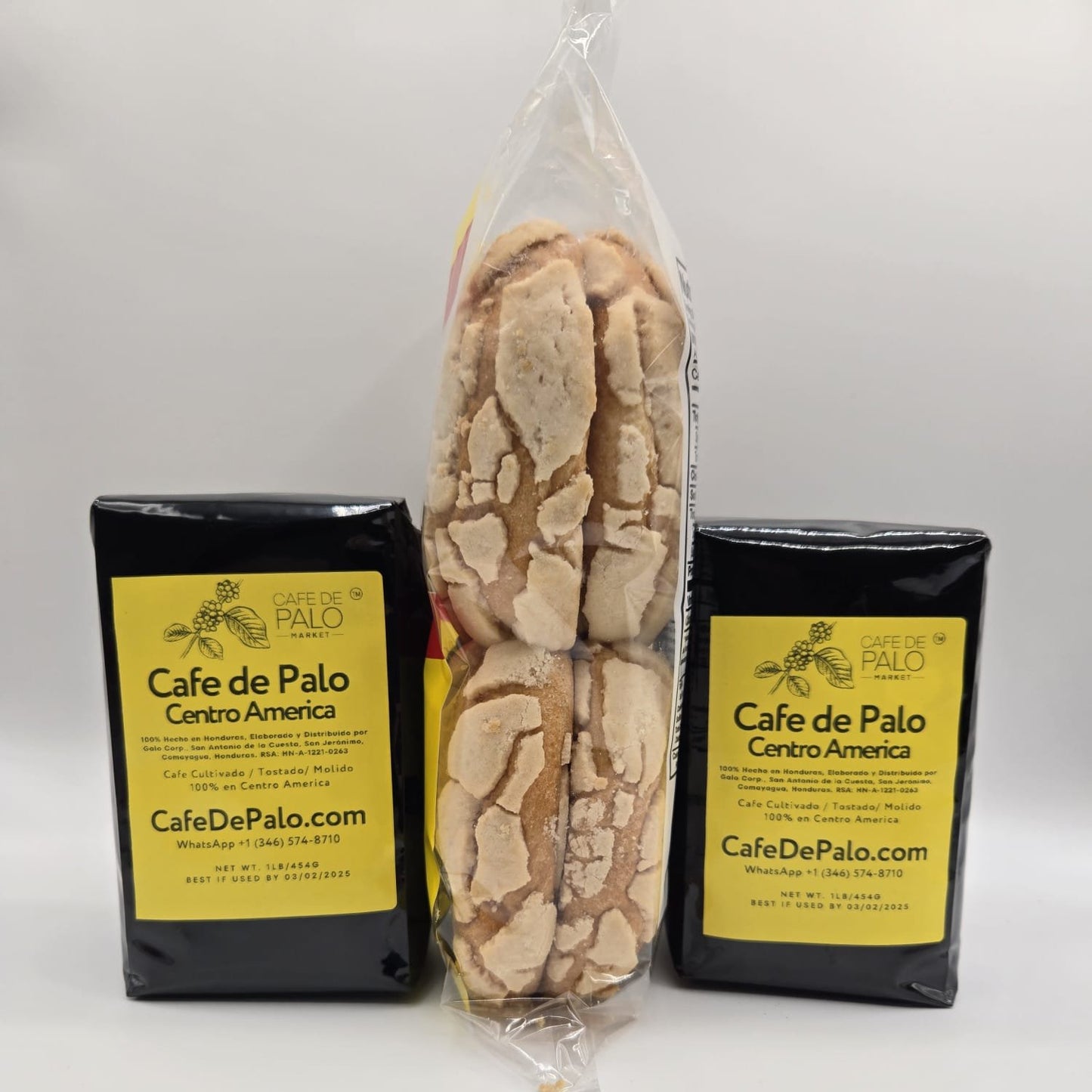 Combo Semita Larga Lempira - 18.2 oz + 2 Libras de Café de Palo Centro América / Long Semita Bread + 2 Pounds of Café de Palo Centro América