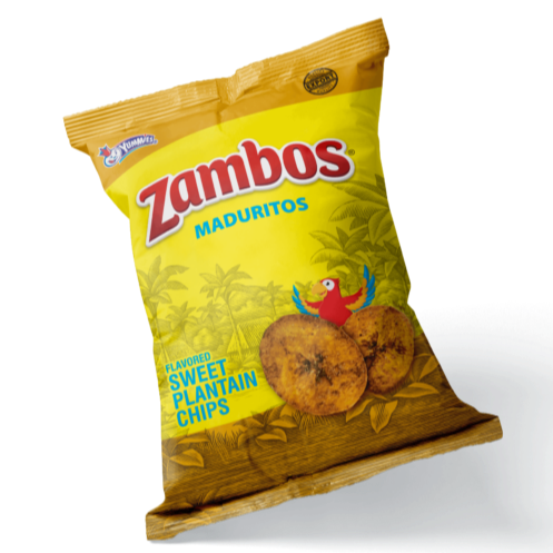 Zambos Maduritos - Premium Flavored Sweet Plantain Chips - Producto de Honduras - 4.9 oz