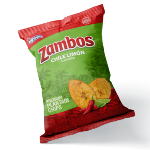 Zambos Chile Limón - Premium Plantain Chips - Producto de Honduras - 5.3 oz