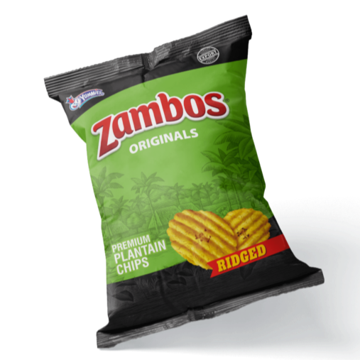 Zambos Plantain Originals - Premium Plantain Chips Originals Ridged- Producto de Honduras - 2.47 oz