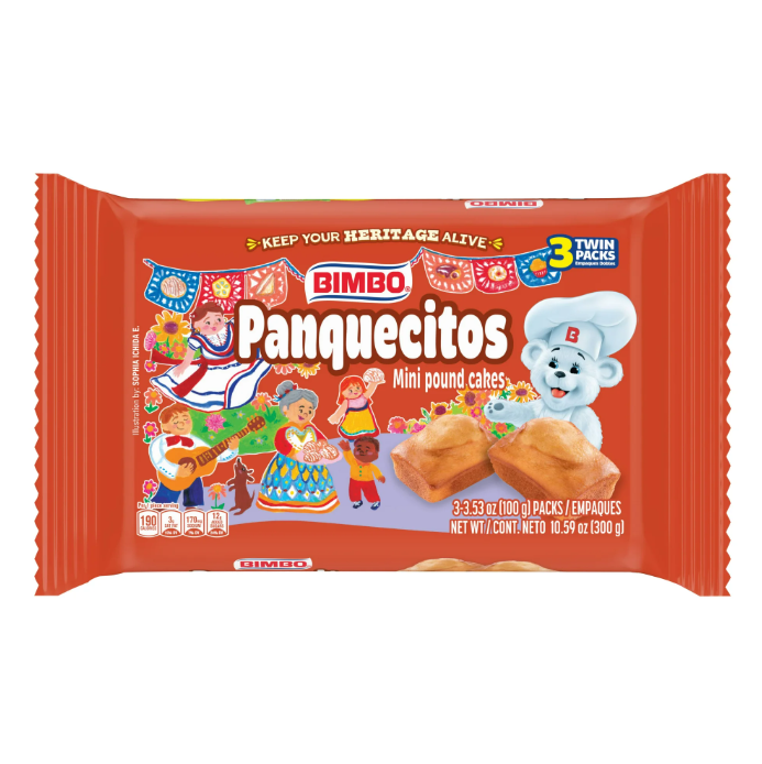 Bimbo Panquecitos Mini Pound Cakes 50 Units 10.59 oz Each Rich Moist Texture Subtly Sweet Flavor Perfect for Snacks Breakfast or Dessert United States Made