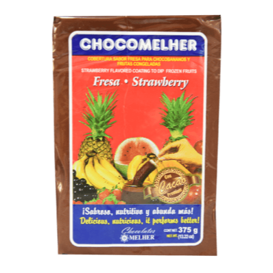 Cobertura Sabor Fresa para Chocobananos y Frutas Congeladas - Producto de El Salvador / Strawberry Coating - Chocomehler - 13.22 oz