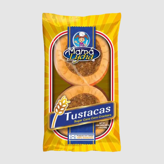 Tustacas - Producto de Honduras / Sugar Cane Corn Crackers - Mamá Lycha - 7.7 oz - 10 units