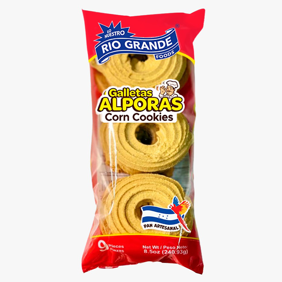 Galletas Alporas - Producto de Honduras / Corn Cookies - Río Grande - 8.5 oz - 9 units