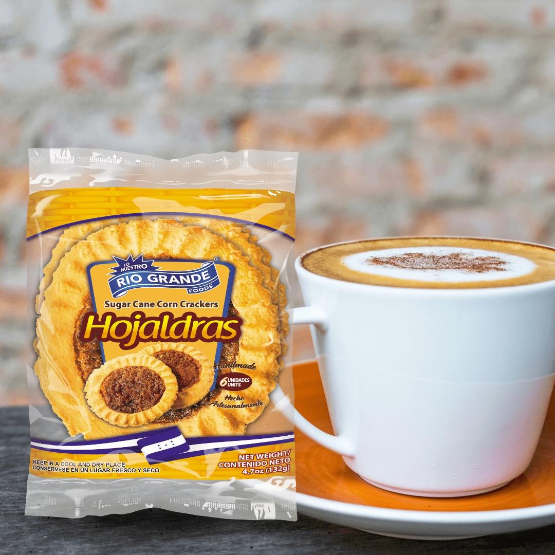 Hojaldras/ Tustacas – 4 Pack de 4.7 oz c/u (18.8 oz en total  24 tustacas) – Hechas en Honduras / Tustacas – 4-Pack, 4.7 oz each (18.8 oz total / approx. 24 crackers) – Product of Honduras / Sugar Cane Corn Crackers