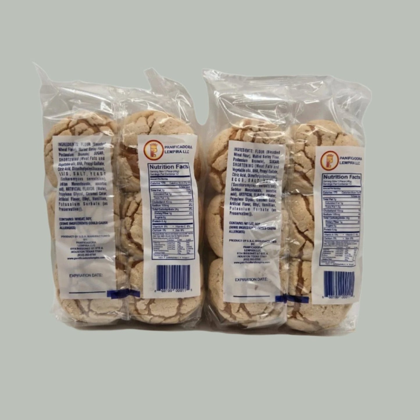 Semita de Arroz 2 Pack / Biscuit - Honduran Style Semitas  Total  2 Lb.  (32 oz) - 24 Unit