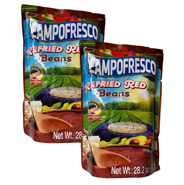 Frijoles Rojos Refritos - Campo Fresco - 28.2 oz - Pack x2