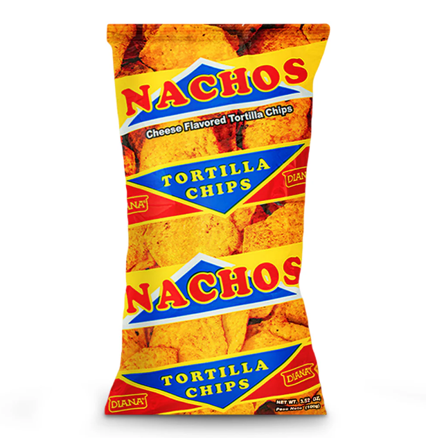 Tortilla Chips Nachos Snacks - Producto de El Salvador -  Diana - 3.52oz