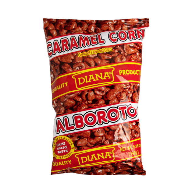 Alboroto Caramel Corn Crunchy Sweet Snack - Producto de El Salvador - Diana 4.76 oz