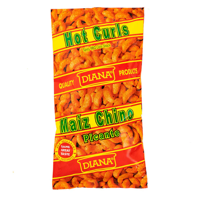 
                  
                    Hot Corn Curls Spicy BBQ - Producto de El Salvador- Diana - Snack - 1.83 oz
                  
                