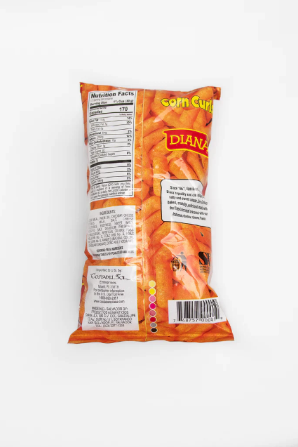 
                  
                    Churritos - Producto de El Salvador / Corn Cheese Curls Snack - Diana - 1.69 oz
                  
                