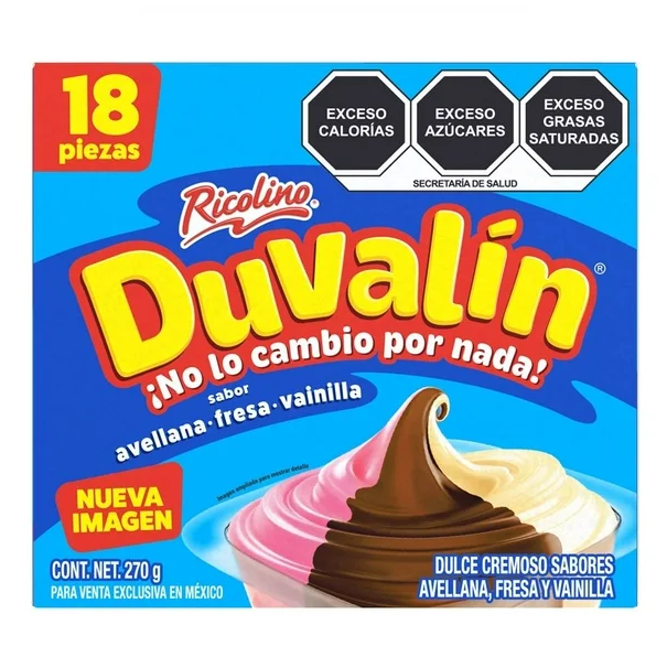 
                  
                    Duvalin Candy Creams - Various flavor combinations - Producto de México - 9.36 oz - 18 units
                  
                