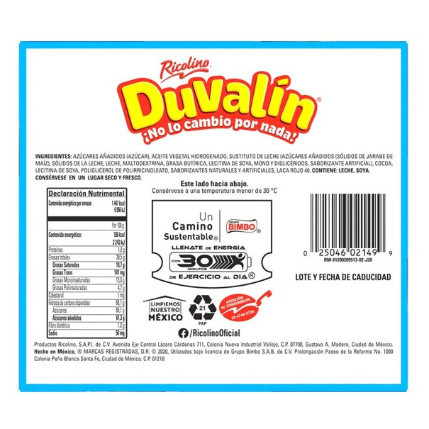 
                  
                    Duvalin Candy Creams - Various flavor combinations - Producto de México - 9.36 oz - 18 units
                  
                