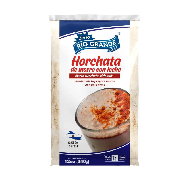 Horchata de Morro con Leche - Producto de El Salvador / Morro Horchata with Milk - Río Grande - 12 oz