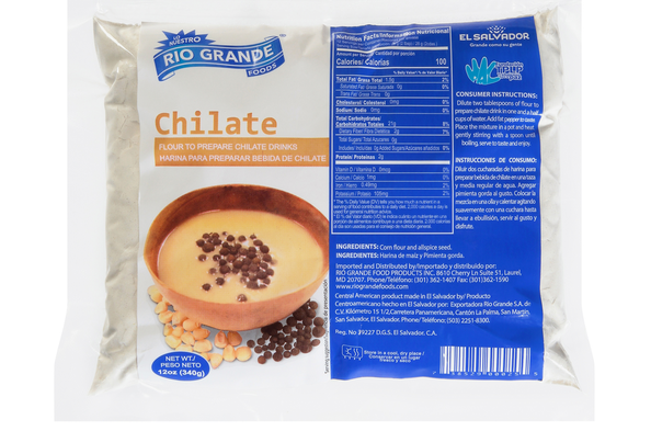 Chilate Corn Flour Drink Mix - Producto de El Salvador - Río Grande - 12 oz