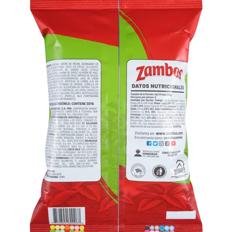 Zambos Chile Limón - Premium Plantain Chips - Producto de Honduras - 5.3 oz